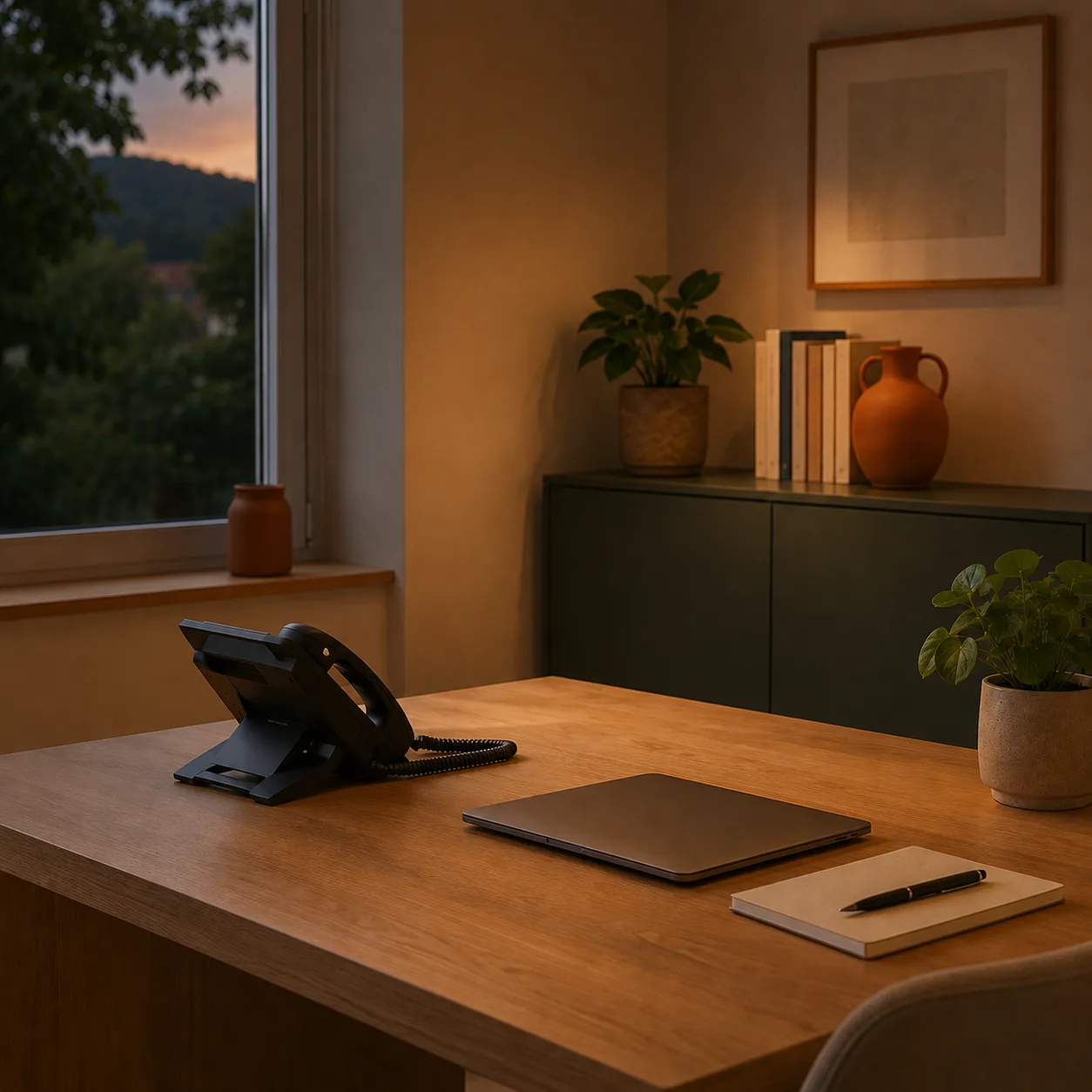 Büro am Abend