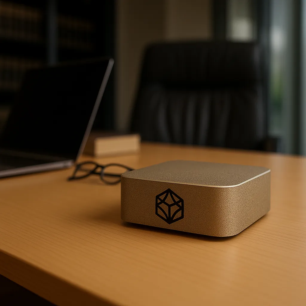 LexCube auf Kanzlei-Schreibtisch